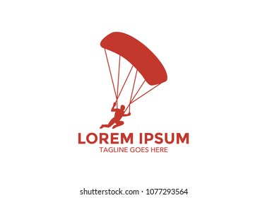 parachuting and skydiving logo. vector illustration