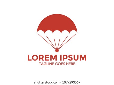 parachuting and skydiving logo. vector illustration
