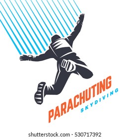 Parachuting. Sport emblem