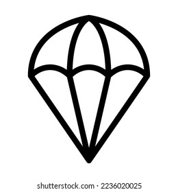 Parachuting Vector Line Icon Design