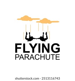 a parachutist with a beautiful silhouette line