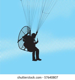 Parachutist flight