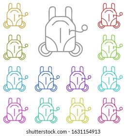 Parachutist, fly, boat multi color icon. Simple thin line, outline vector of adventure for ui and ux, website or mobile application