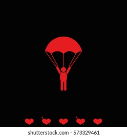 Parachutist icon.