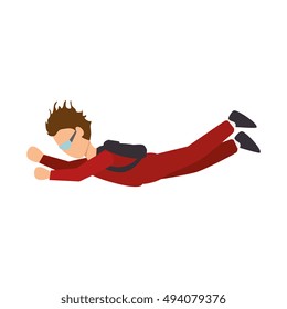 parachutist man falling