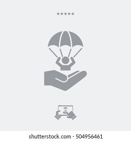 Parachutist - Minimal vector icon