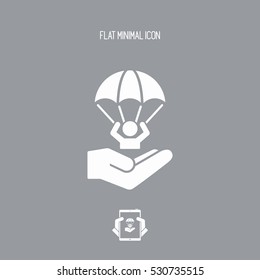 Parachutist - Minimal vector icon