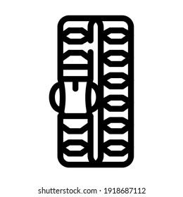 paracord bracelet line icon vector. paracord bracelet sign. isolated contour symbol black illustration