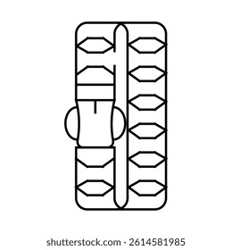 paracord bracelet line icon vector. paracord bracelet sign. isolated contour symbol black illustration