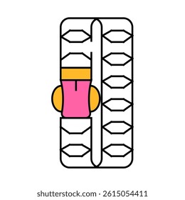 paracord bracelet line icon vector. paracord bracelet sign. isolated symbol illustration