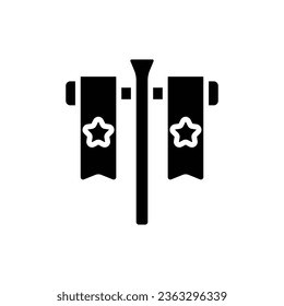 Parade Banner Filled Icon Vector Illustration