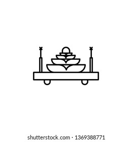 parade car, flame icon. Element of carnival and amusement icon. Thin line icon for website design and development, app development. Premium icon