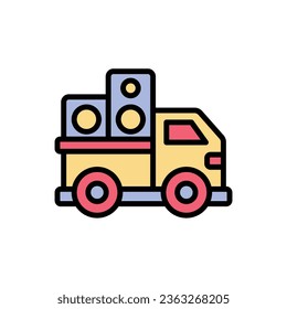 Parade Car Icon Vector Illustration