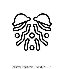 Parade Confetti Outline Icon Vektorgrafik