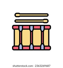 Parade Drum Icon Vector Illustration
