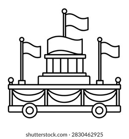 Parade Float Icon design illustration