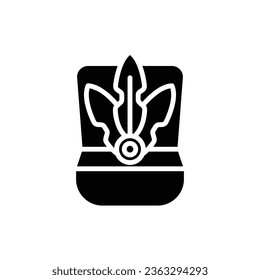 Parade Hat Filled Icon Vector Illustration