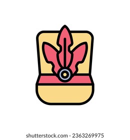 Ilustración de vectores de iconos de Sombrero Parado