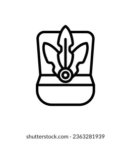 Ilustración de vectores de iconos de contorno de Sombrero