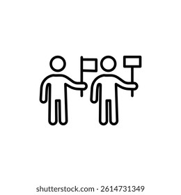Parade icon black and white vector sign