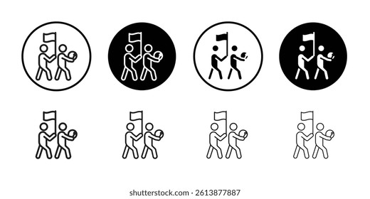 Parade icon Isolated flat vector in outline