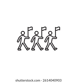 Parade icon line art vector