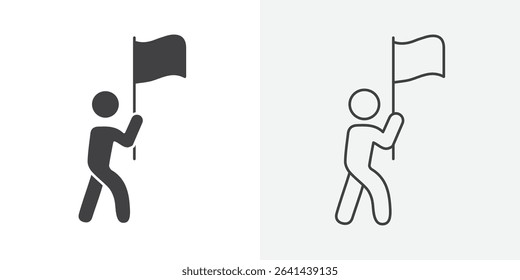 Parade icon Line graphics illustration