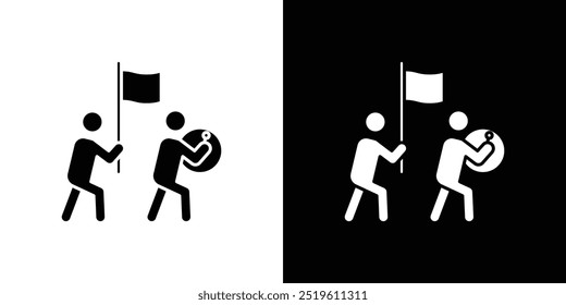 Parade icon linear logo isolated