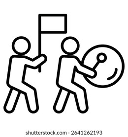 Parade icon simple flat icon vector symbol