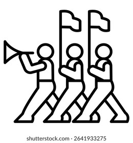Parade icon Thin line vector design