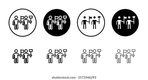 Parade icon vector line logo mark or symbol set collection outline style