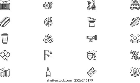 Parade icons High-Quality Vector Icons Collection with Editable Stroke. Ideal for Professional and Creative Projects.