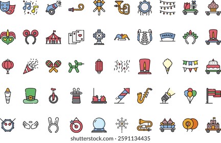 Parade icons High-Quality Vector Icons Collection with Editable Stroke. Ideal for Professional and Creative Projects.