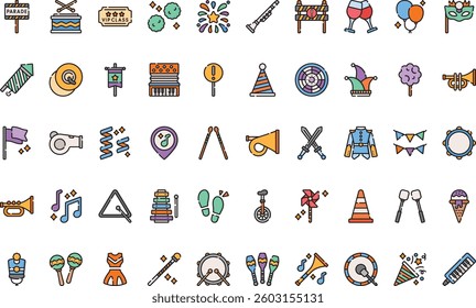 Parade icons High-Quality Vector Icons Collection with Editable Stroke. Ideal for Professional and Creative Projects.