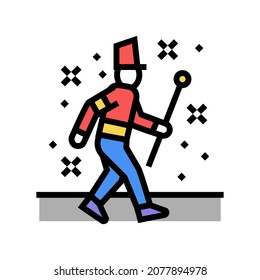 parade manager color icon vector. parade manager sign. isolated symbol illustration