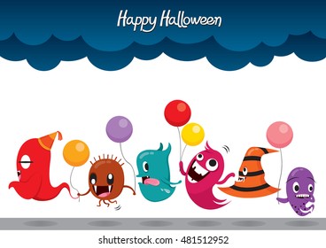 Parade Of Monsters Funny Halloween Party, Mystery, Trick or Treat, Culture, October, Decoration, Fantasy, Night Party