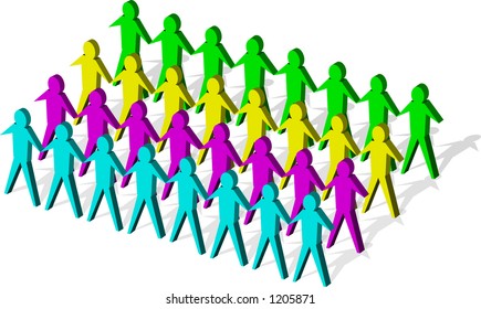 A Parade of people