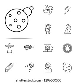 parade of planets icon. Cartooning space icons universal set for web and mobile