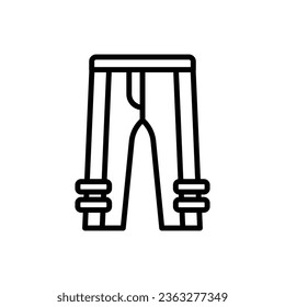 Parade Trouser Outline Icon Vector Illustration