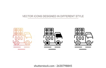 Desfile Truck ícone design com fundo branco ilustração stock