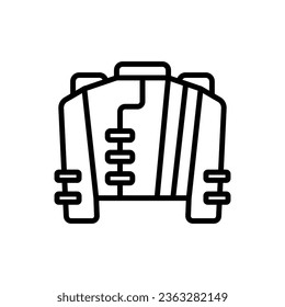 Parade Uniform Outline Icon Vector Illustration