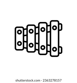 Ilustración de vectores de iconos de contorno Xilófono de desfile