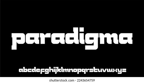 PARADIGMA FONT, modern geometric circular font with rounded edges