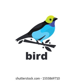 paradise bird mascot icon logo vector design awesome readt for use