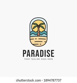 Paradise colorful logo vector illustration design