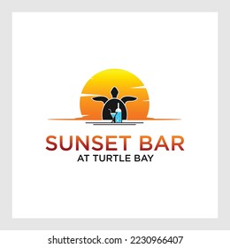  Paradise emblem. Vector logo design of the beach bar, resorts, beaches.