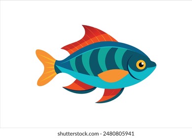 Paraíso Gourami Vector de peces ilustración de arte.