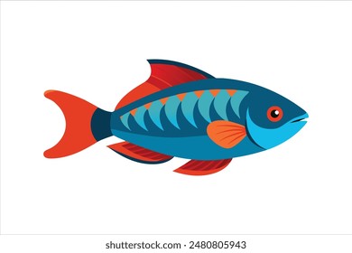 Paraíso Gourami Vector de peces ilustración de arte.