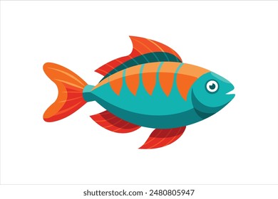 Paraíso Gourami Vector de peces ilustración de arte.