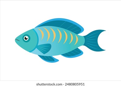 Paraíso Gourami Vector de peces ilustración de arte.